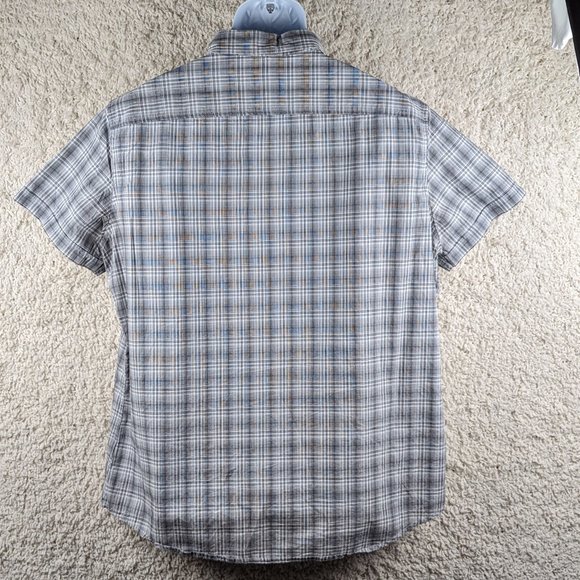 Apt.9* Men's Short Sleeve Button Down Curved Hem Chest Pocket Shirt~ Size XL - Picture 2 of 11